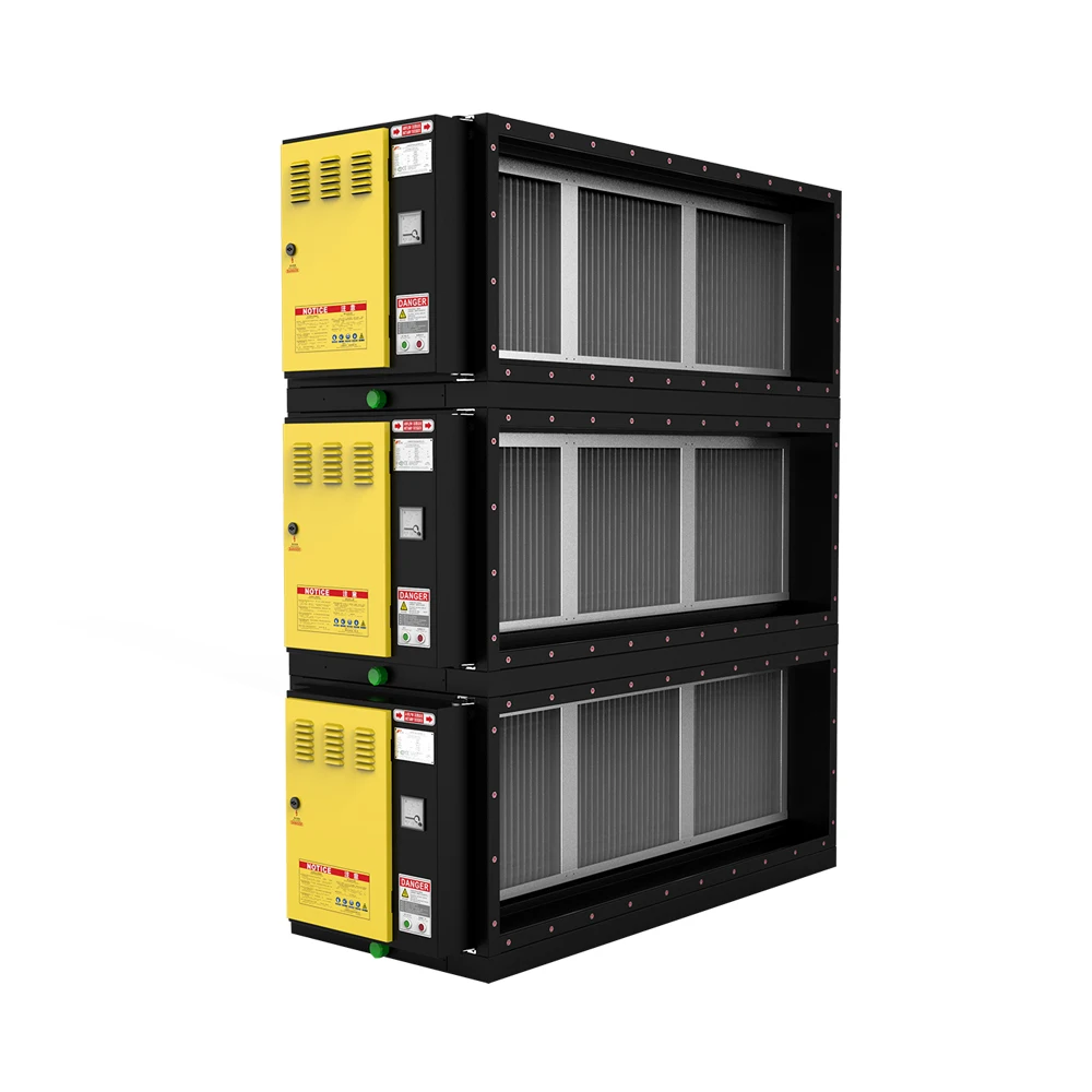 Purified Air ESP BBQ Kitchen Exhaust Electrostatic Precipitator Fume Disposal Equipments  With Smoke Filter