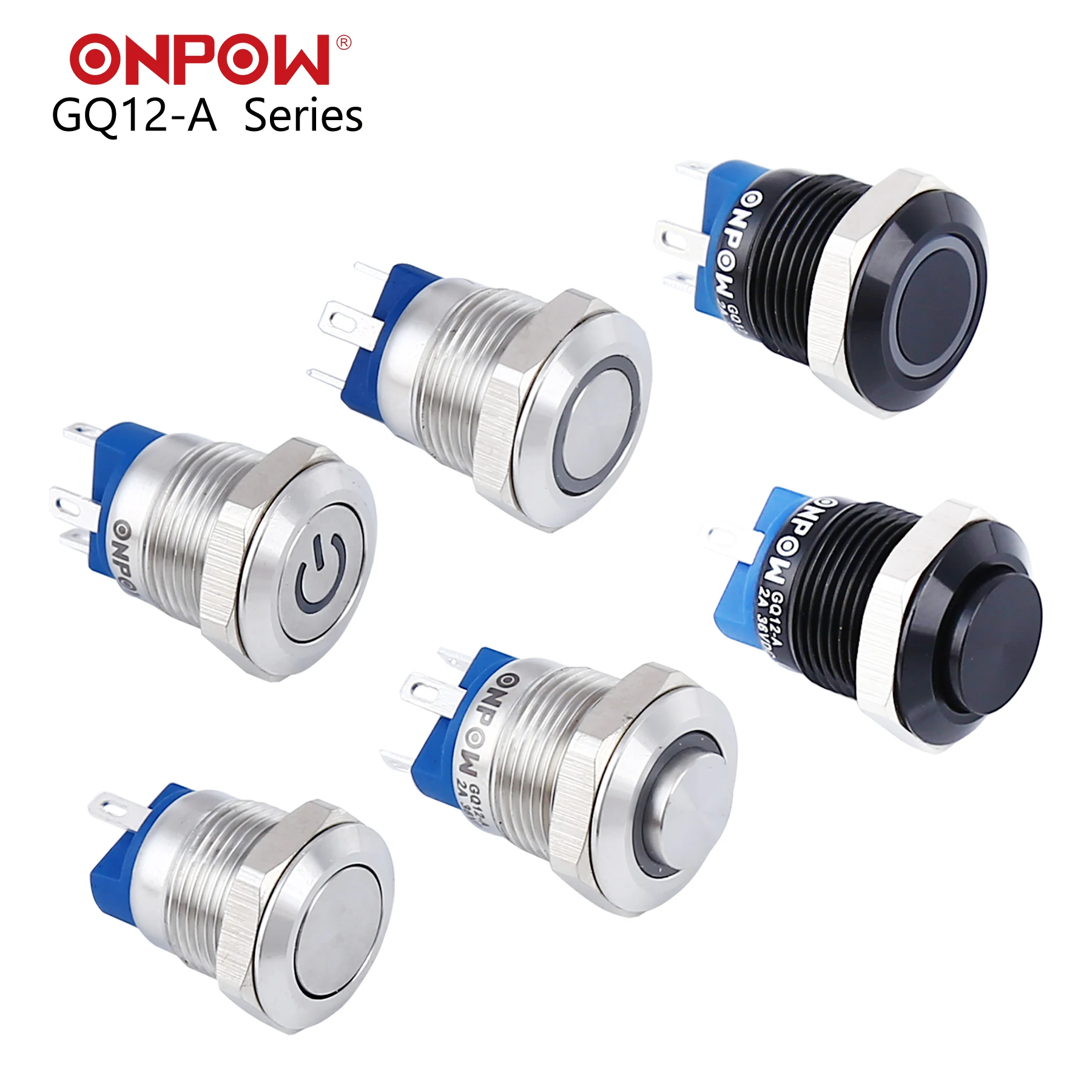 ONPOW 12mm mini push button switch Meeta CE,ROHS,REACH,IP67 push on start button switch