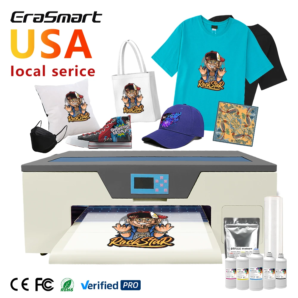 Erasamrt dtf printer printing machine digital t-shirt printing machine printer for clothes A3 40cm i3200 xp600 head DTF printer