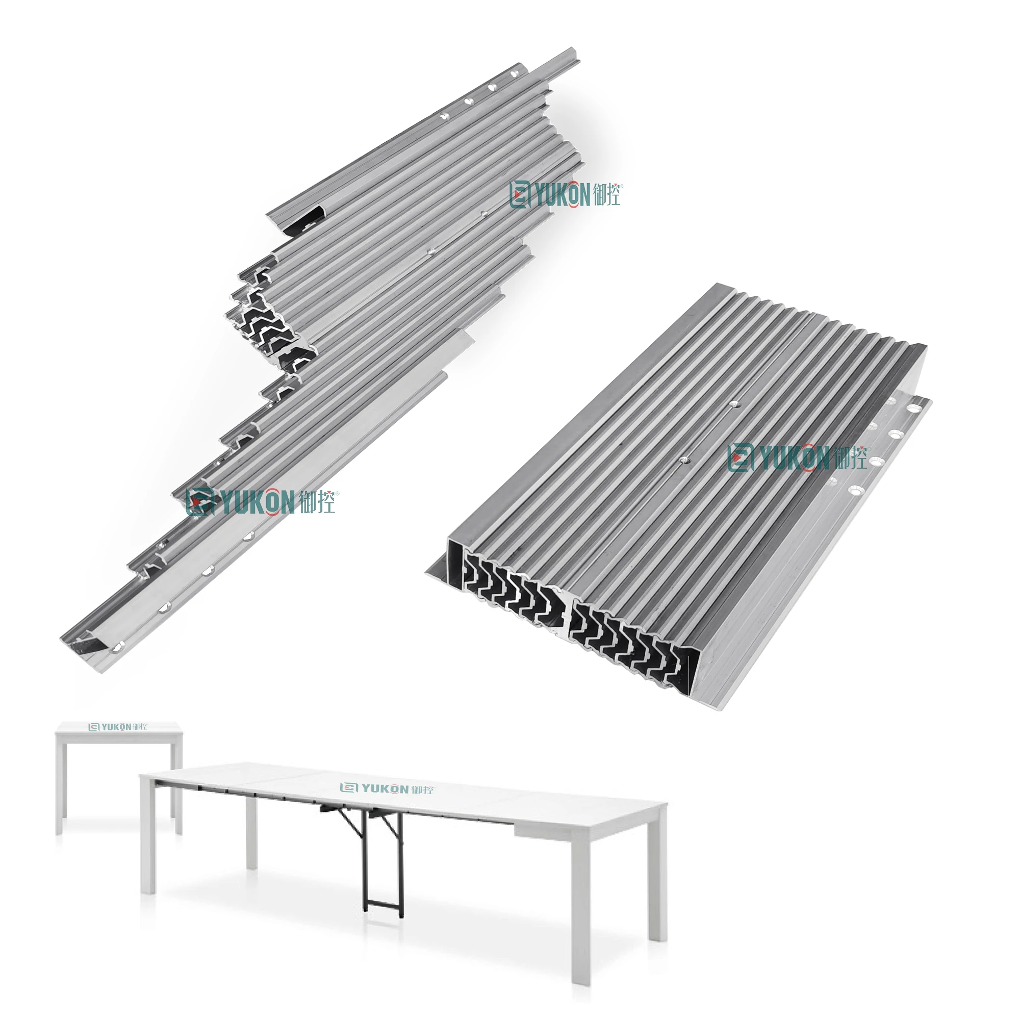 Aluminum Alloy Section Heavy Duty Telescopic Folding Table Slide Extension Mechanism