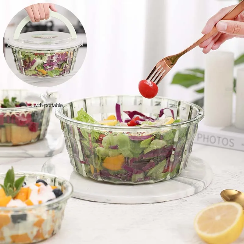 Low MOQ Portable Lunch Box 3pcs Plastic Food Containers Storage Sets with Handle