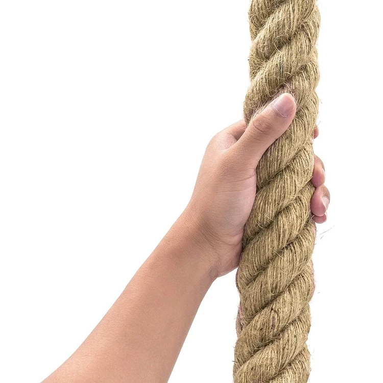 TELLUS Top Quality 100%Natural 5-60mm Climbing Rope 6mm Jute Sisal Natural Hemp Manila Rope From Bangladesh