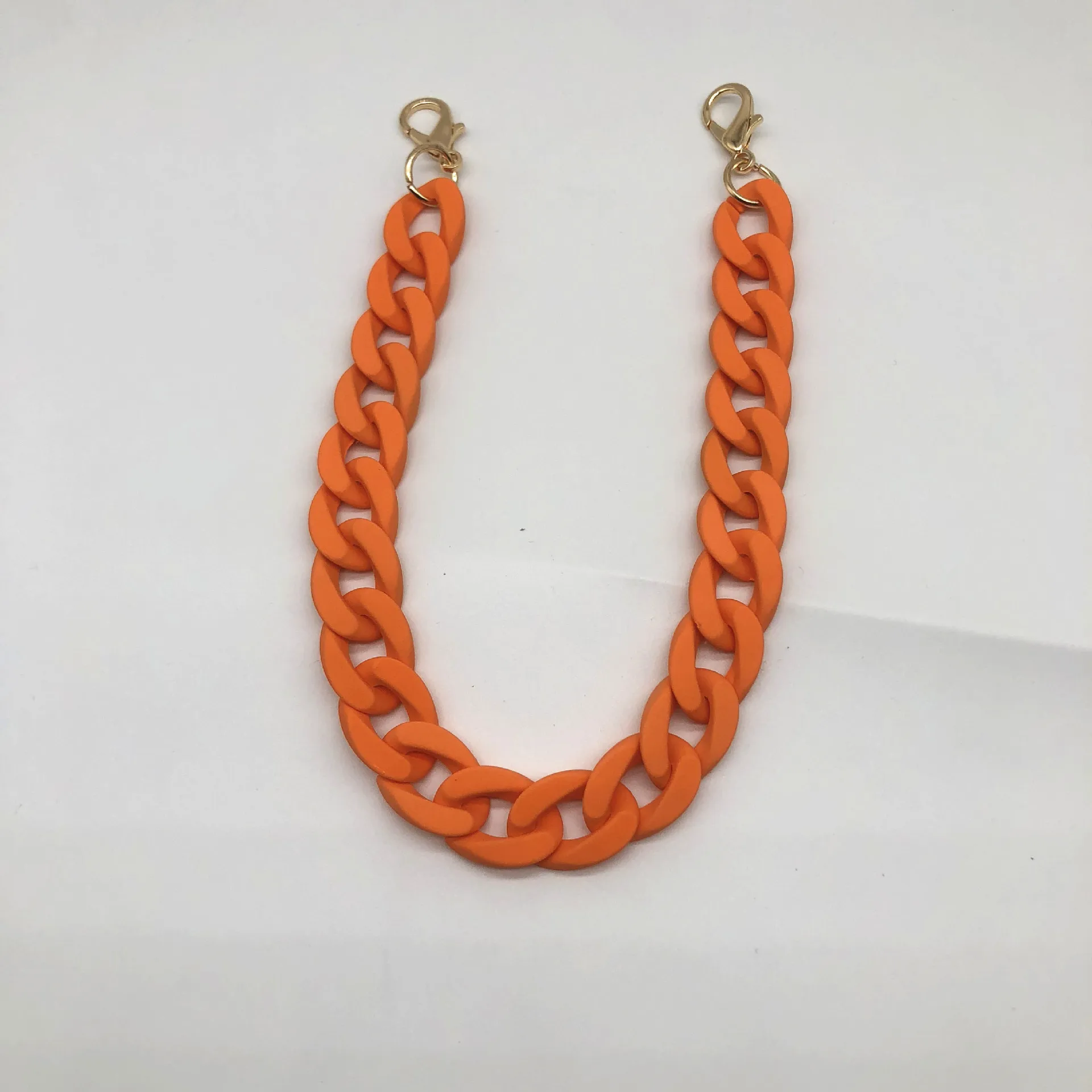 ZONESIN 60cm Length Candy Color Acrylic Resin Chain With Lobster Clasp For Handbag