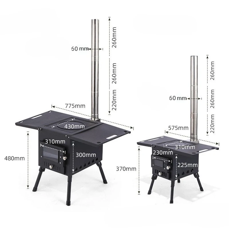 Wholesale Outdoor Camping Folding Cassette Smokeless Rocket Firewood Stove Camping Portable Tent Heating Stove Bbq Grill