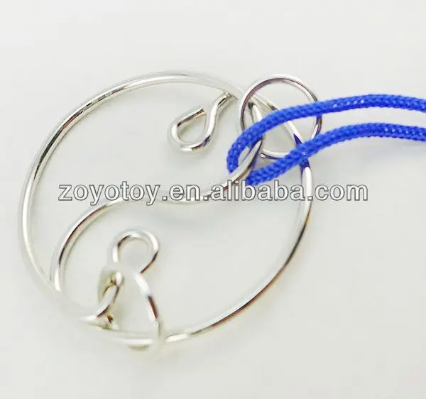 Metal Wire Puzzle IQ Test Brain Teaser Game Mind Twisters Magic Trick Ring Educational Toys for Children Adults