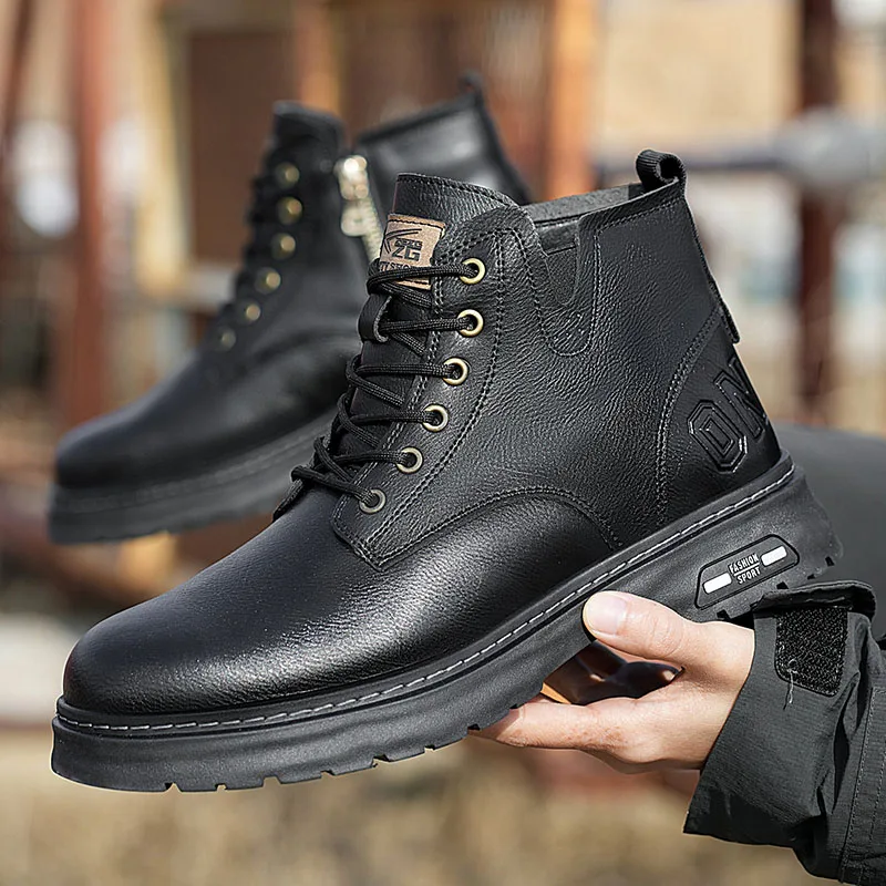 SHIELD Anti Smashing/ Puncture Good Quality Safety Shoes Work Boots Steel Toe Slip Resistant Waterproof