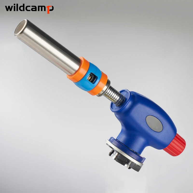 Wildcamp butane gas bbq flame gun fire starter maker burner solder iron flame gun for cooking and bbq