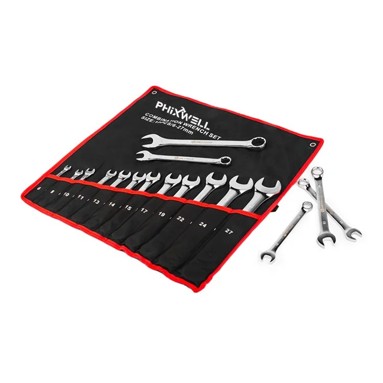 12PCS Hand Wrenches Manufacturer Ring Spanners Ratcheting Combination Ratchet Spanner Wrench Tool Kit Set