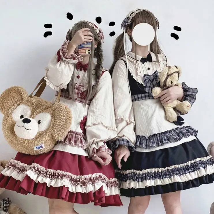 Lolita Dress New Fashion Long Sleeves Women Cute Dresses Sweet Castle Girl Op Loose Cosplay Lolita Dress For Sale