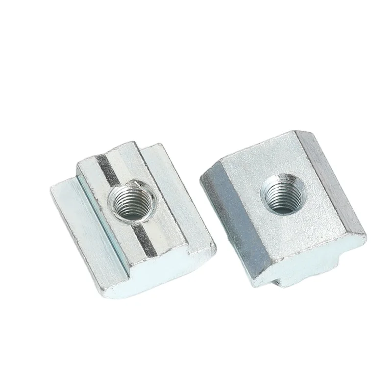 Euro-Standard Stainless Steel and Nylon Slide Nut 20/30/40/45 M3/M4/M5/M6/M8 T-Nut Square Sliding Block Zinc Plated Eye Nuts