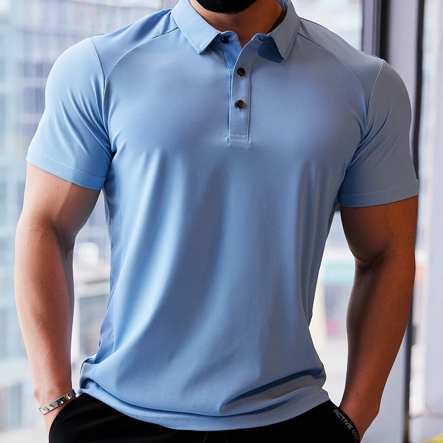 Wholesale Unisex Sports Polo T-Shirt Custom Logo Blank Printed Short Sleeve Golf Polo Shirt For Men