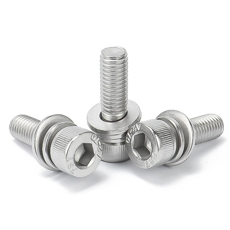 S-18 DIN standard cylindrical head nut set hexagonal socket set screws M2-M12 stainless steel bolts and nuts