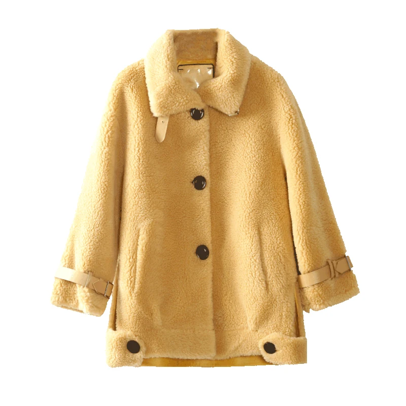 Winter Faux Fur Wool Ladies Coat Outwear Ladies Winter Coats And Jackets With Belt