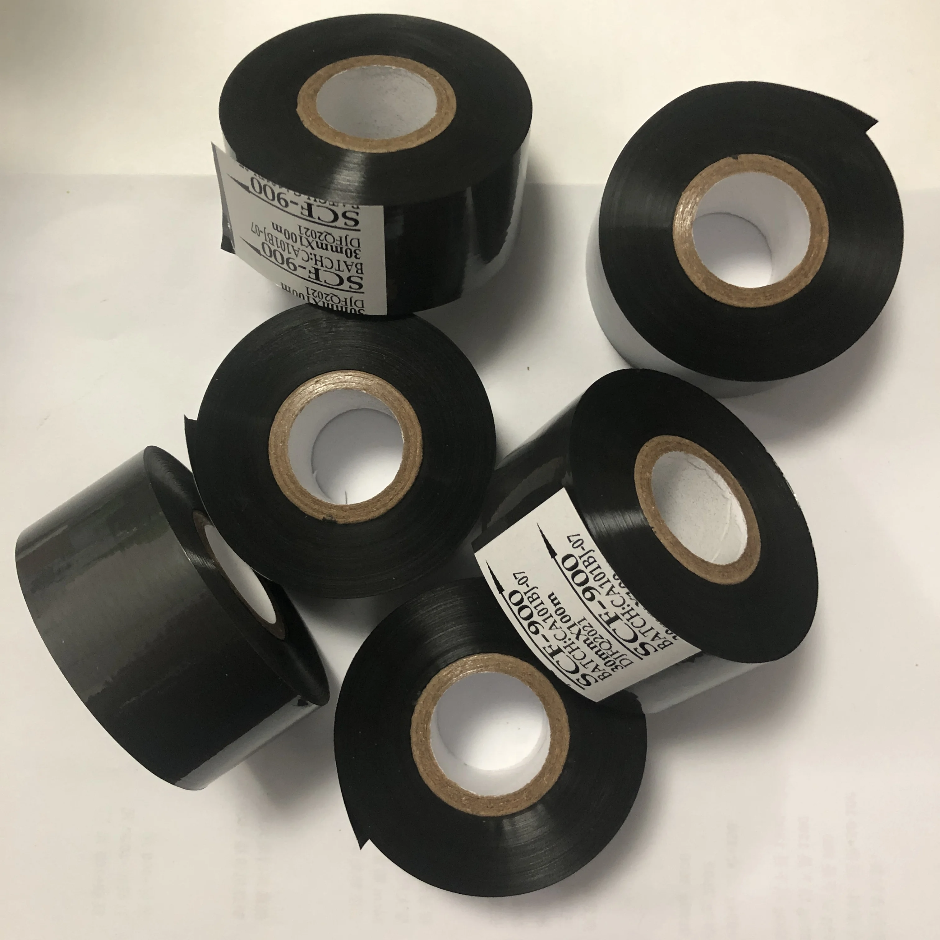 High quality bar code ribbon heat transfer typewriter resin black ribbon