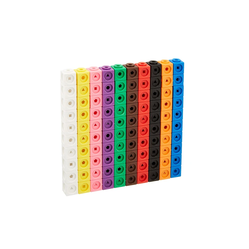 10 colors Multilink Linking Counting Cubes Blocks Teaching Math Manipulative Kids Early Education Toy