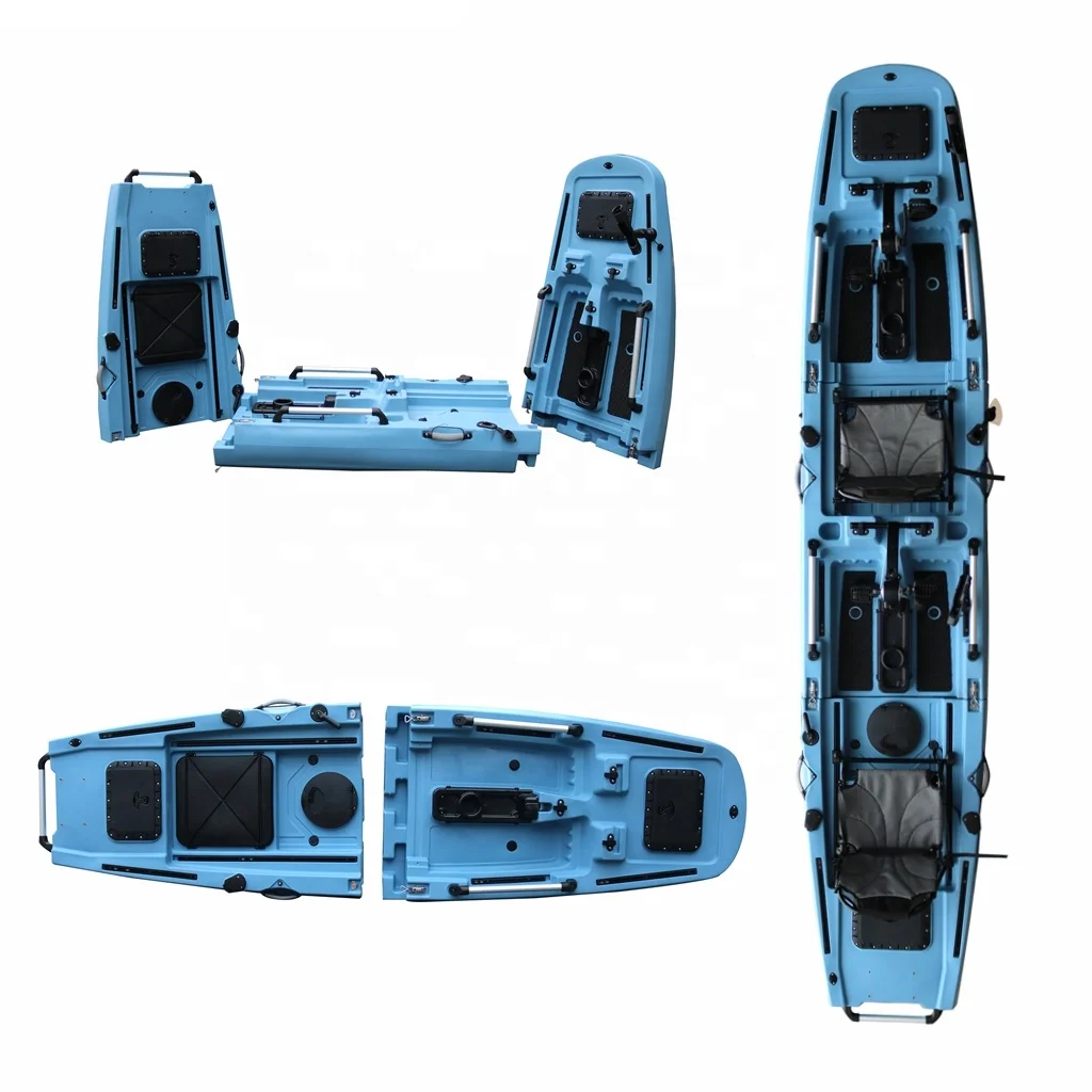 Vicking 2 Person Modular Fishing Kayak Three Section Pedal Drive 14.5 Ft 2 Seat Kayak 3 Years Canoe Kayak for 2 People