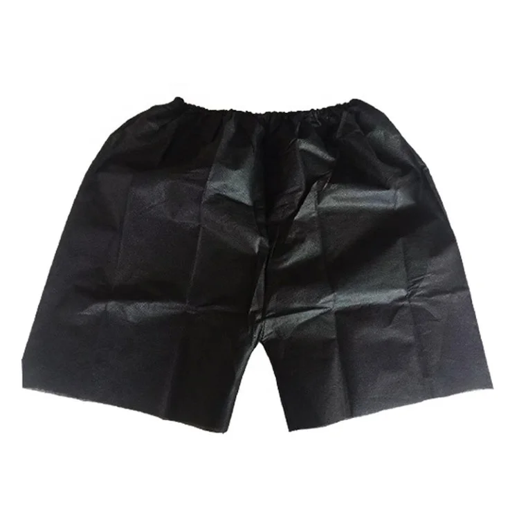 Non Woven Men Boxer Shorts in Bulk Exam Urology Colonoscopy Massage Sauna Disposable Wholesale Soft Travel Hotel Spa Blue Black
