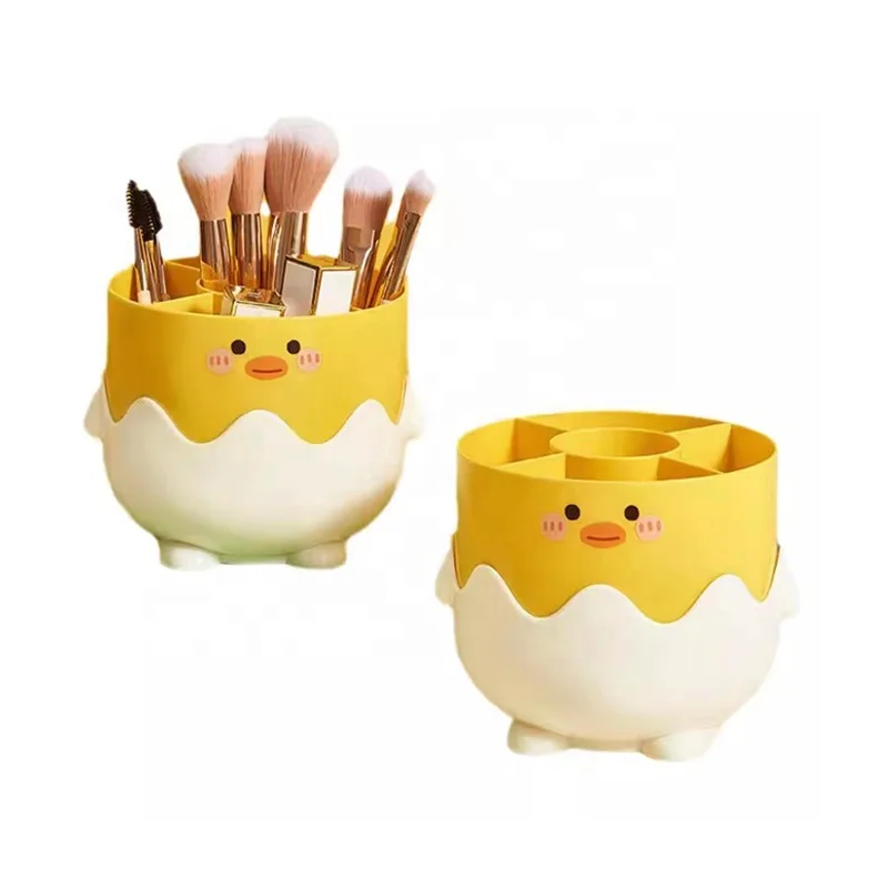 Home Decoration Silicone PVC Makeup Brush Holder Customized Cute Cosmetic Organizer Pen Holder for Desk