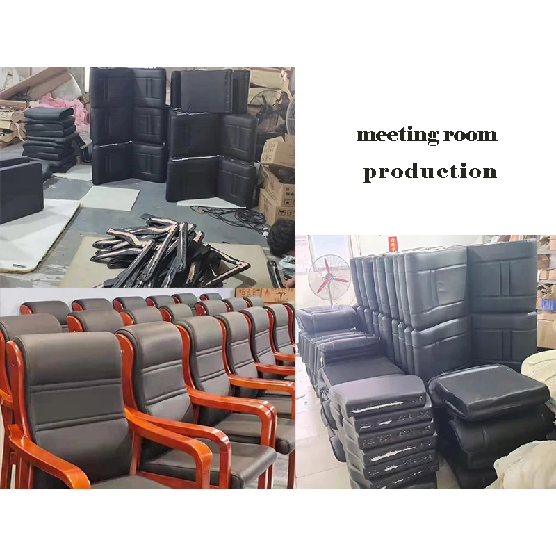Old fashion Asian style wide with leather padding wood frame conference meeting room