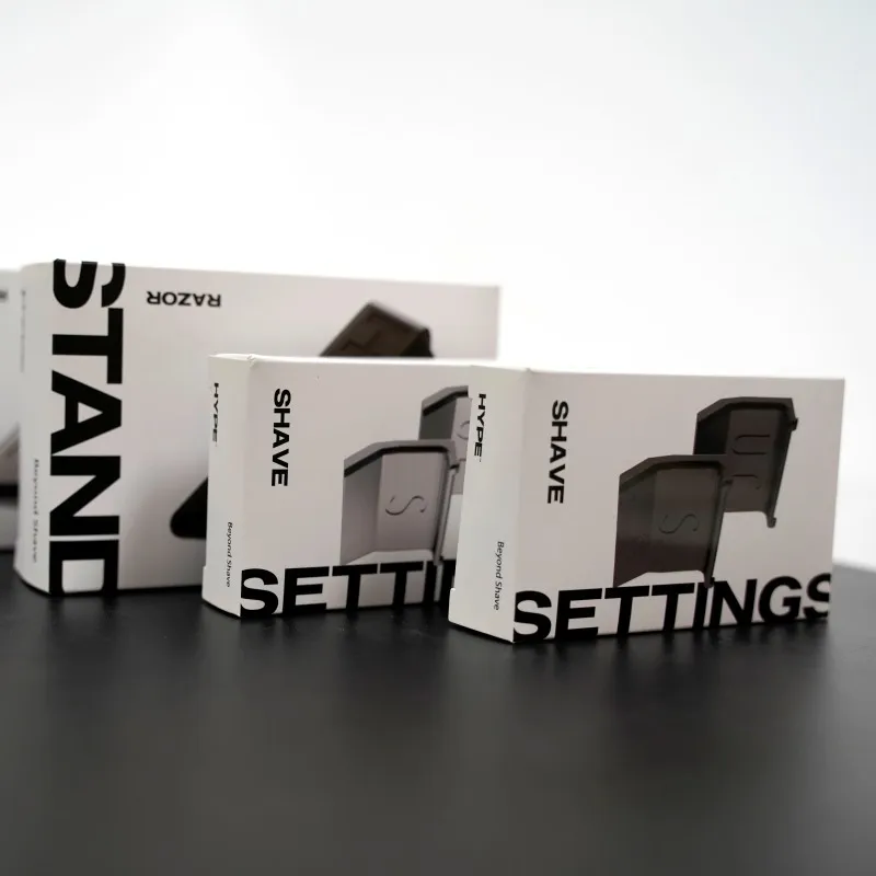 61*93.5*22mm Hot selling Custom logo two tuck in razor setting packaging box White paper boxes box with EVA tray