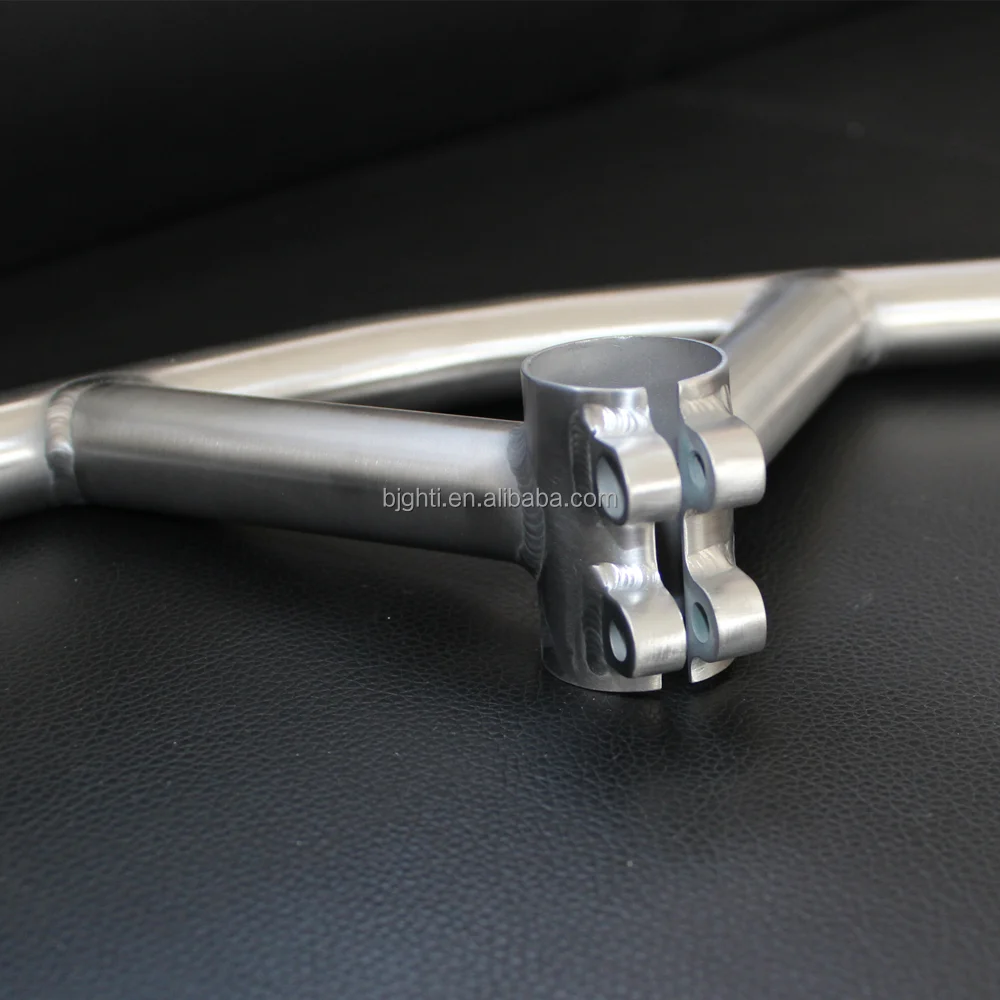 Comeplay Factory Direct customized GR9 ti3al2.5v titanium flat handle bar with stem for bicycle