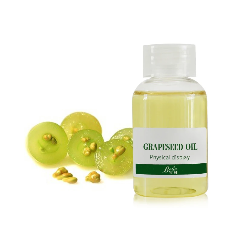 Baolin Factory Supply Cold Pressed Grape Seed oil  100% Pure Natural Organic carrier oil Grape seed Essential Oil In Bu
