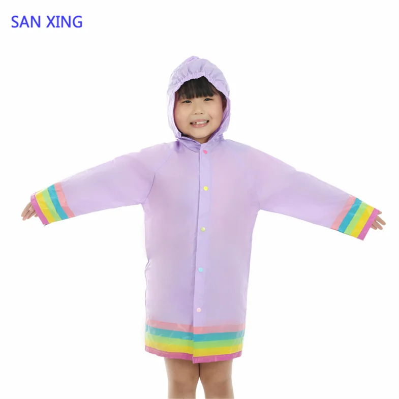 Clearance sale Eco-friendly Full Printed EVA Raincoat For kids