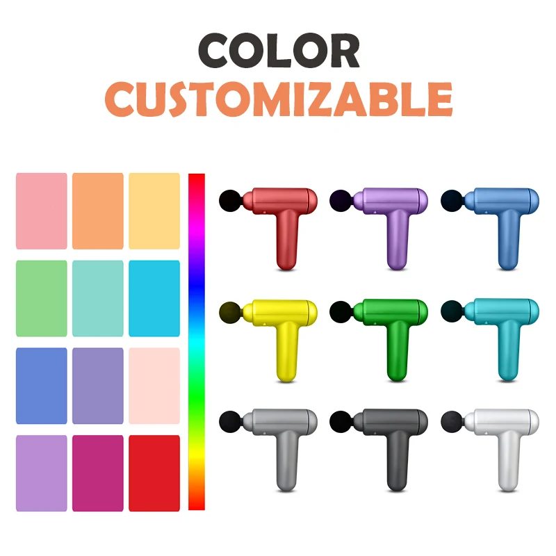 6 Heads Electric Massage Gun Deep Muscle Massager Body Relax Vibrate Fascial Fitness Machine