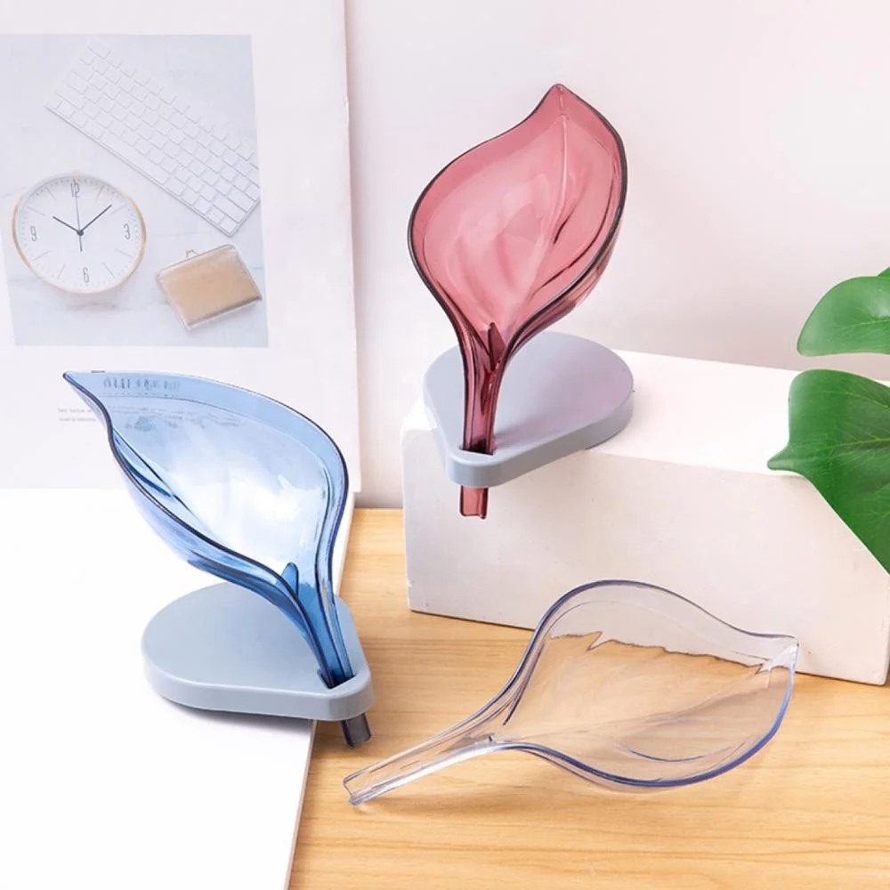 
Leaf shape multifunction durable bathroom plastic soap dish for decorative 