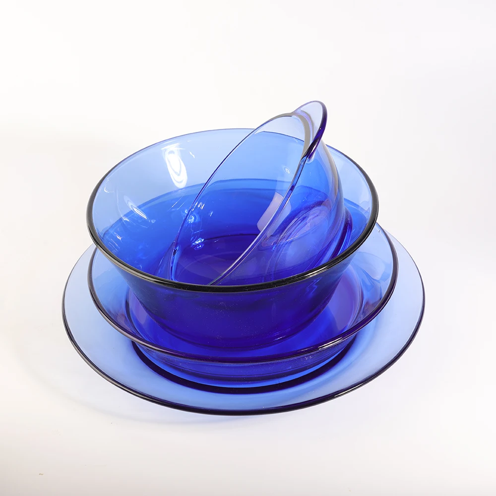 Hot sale wedding decoration dinnerware sets fruit plate tableware glass charger plates beaded clear glass dinner plates set