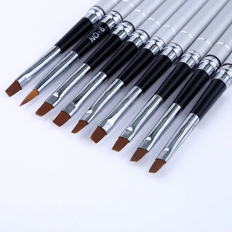 Nail Products Wholesale Metal Pole Crystal Nail Pen Lip Brush Detachable Combination Crystal Carving Pen