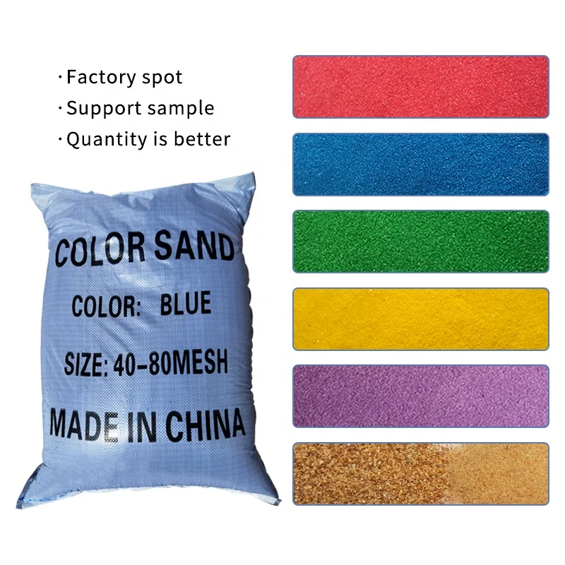 Colorful white sand, painting grade color sand, colored sand for sale