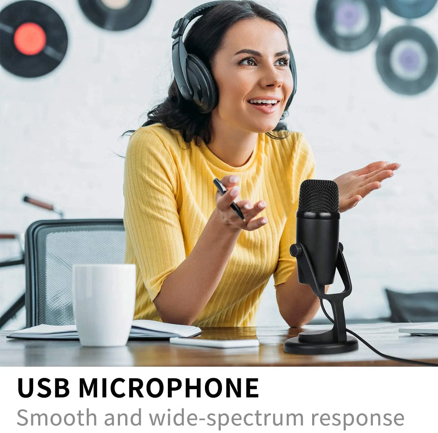 BOYA BY-PM500 Conference USB Condenser Video Microphone with Table Stand for Streaming Podcast YouTube Mac PC Smartphone USB-C