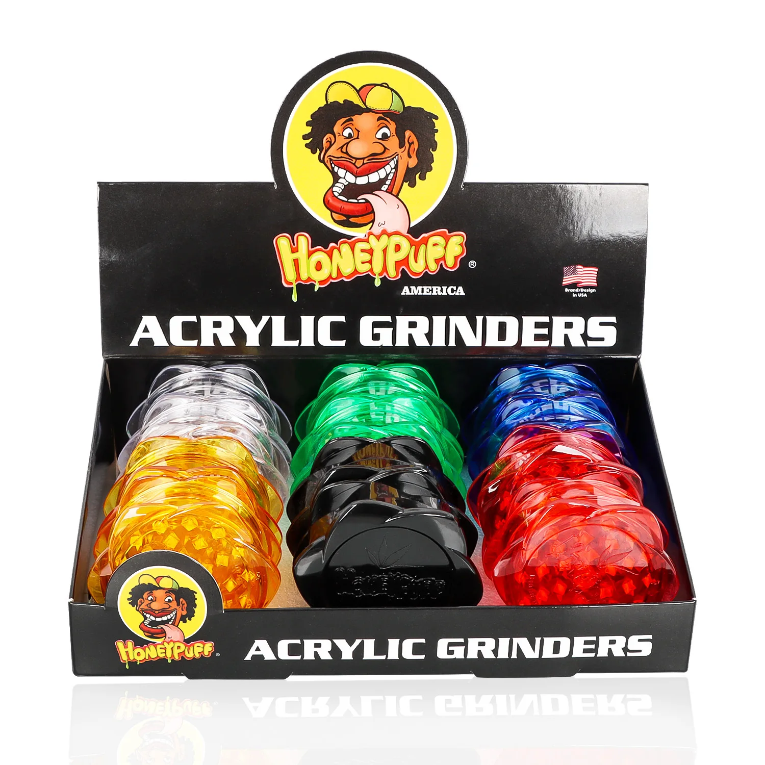 New wholesale 67MM three-layer plastic cigarette grinder flower shaped plastic herb grinder smoking accessories