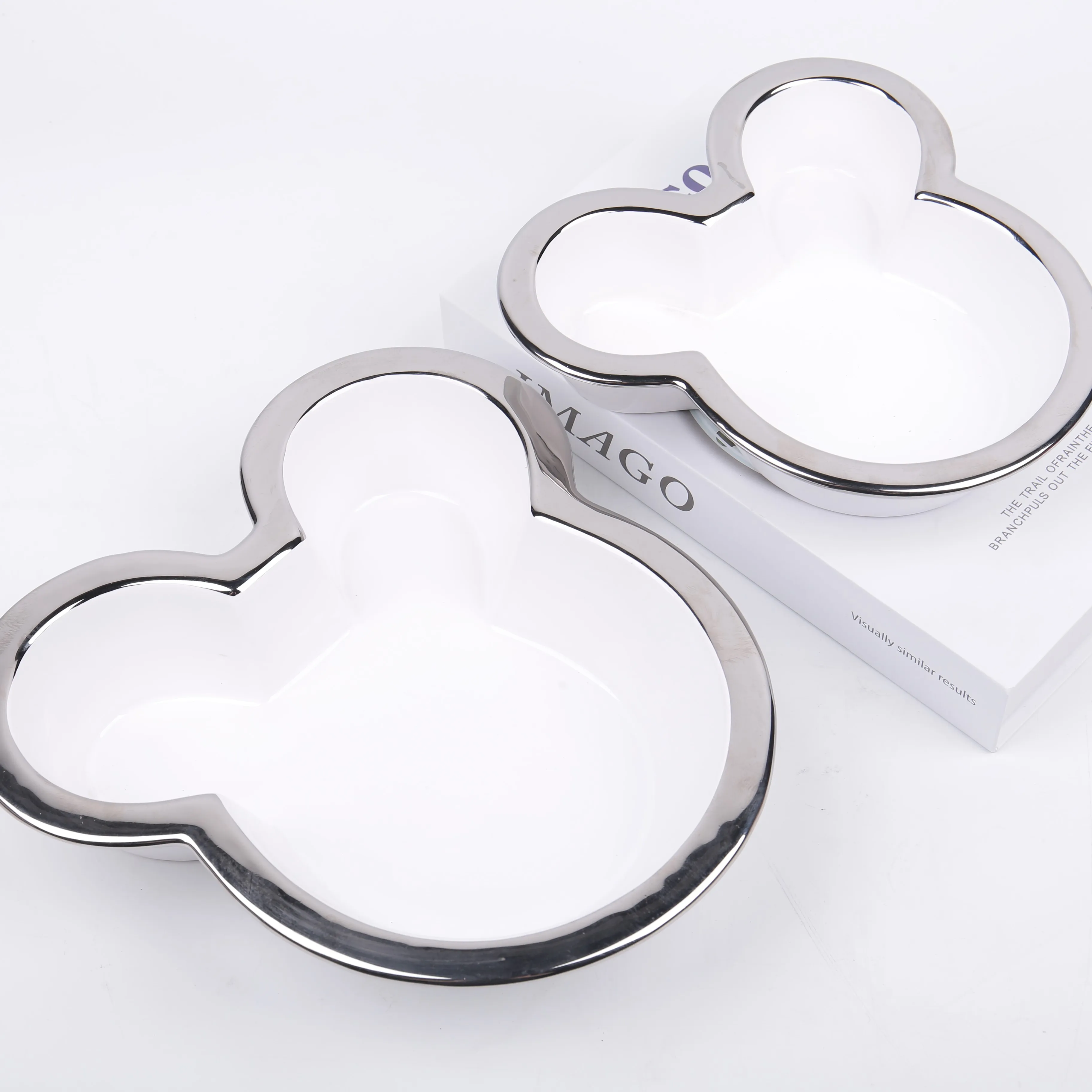 Cute style gold rim fruit animal shaped hand-painted tableware ceramic dessert snack dinner dish
