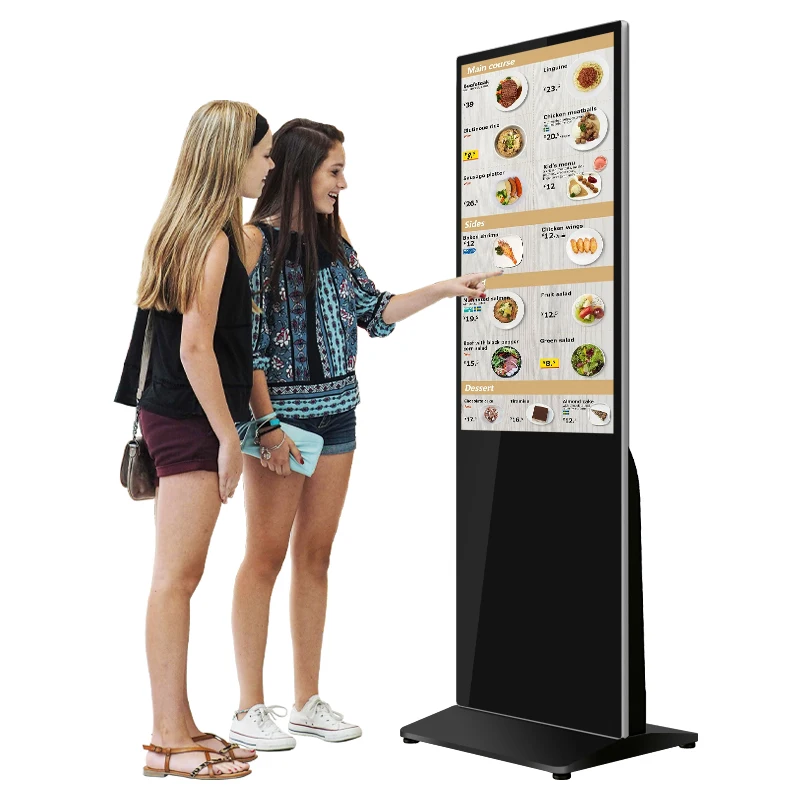 Напольный вертикальный рекламный экран 43 дюймов Крытый Android Media Player Digital Signage