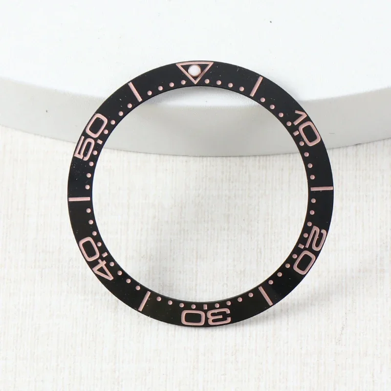 38mm Watch Bezel Insert Ceramic For Mods NH35 Watch Accessories Case Ring Green Luminous Bezel