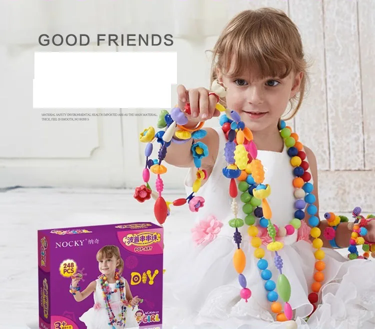 Kids Diy Jewelry Kit for Necklace and Bracelet Art Crafts Gift Toys Assorted Shape Fun Jewellery Diy Jewellery Kits