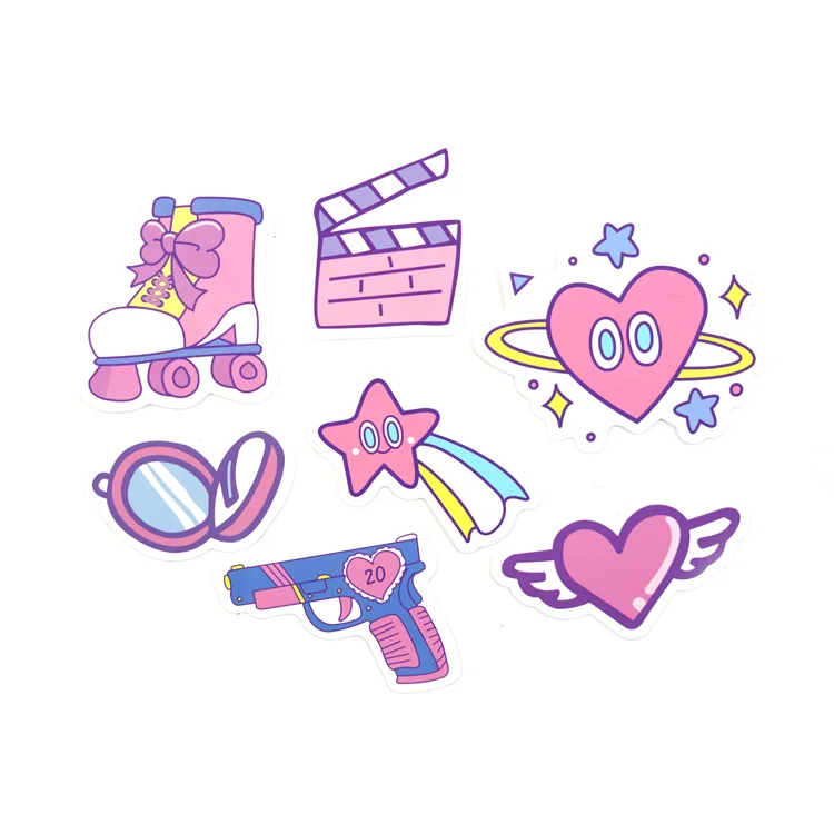 Прозрачная Милая виниловая Водонепроницаемая бумажная наклейка с логотипом на заказ