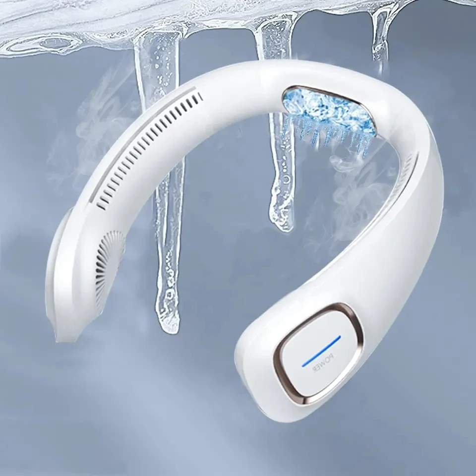 Hanging Neck Fan Portable Outdoor Sports Wearable Fan Usb Rechargeable Mini Bladeless Neck Fan