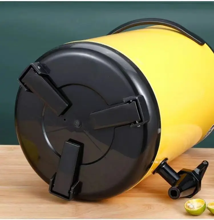 Stainless Steel Insulated Barrel Commercial Heat Preservation Thermos Metal Bucket Double Wall Flask Milk Tea Barrel