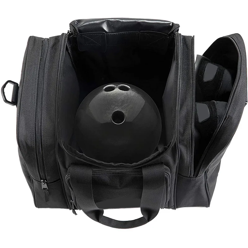 High Quality Custom Heavy Duty Indoor  3 Balls Bowling Bag with Shoes Pockets and Shoulder Strap