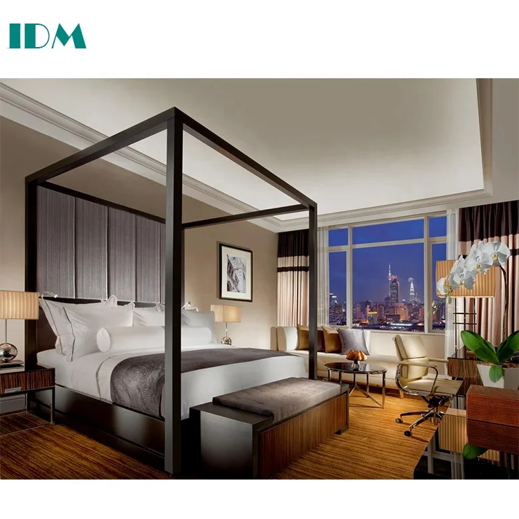 IDM-370 Foshan New Desig Hotel Bedroom Furniture 5 Star Luxury Bedroom Furniture For Hotel