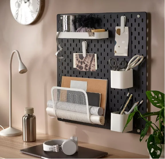 Heavy Duty Wall Display Organizer Garage Pegboard Wall Plastic Pegboard With Shelf And Hook