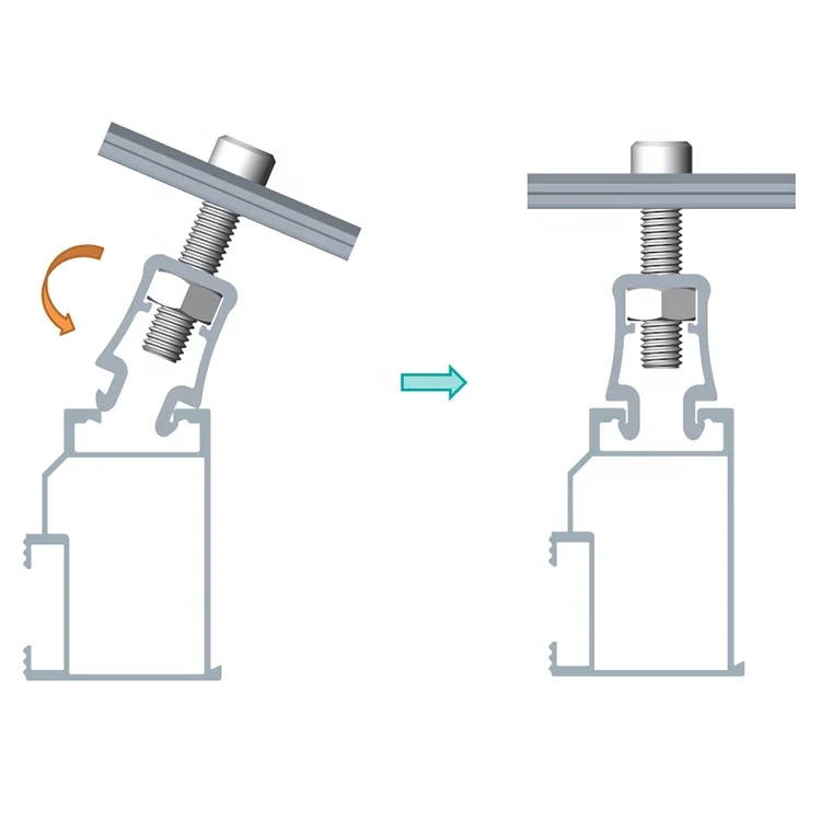 L Feet Kit Metal Roof Top Solar Mounting Brackets System Solar Panel Roof Rack Mounts