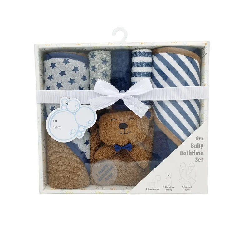 Soft Baby Washcloths 6pcs Baby Bath Gift Sets China Wholesale Baby Hooded Bath Towel
