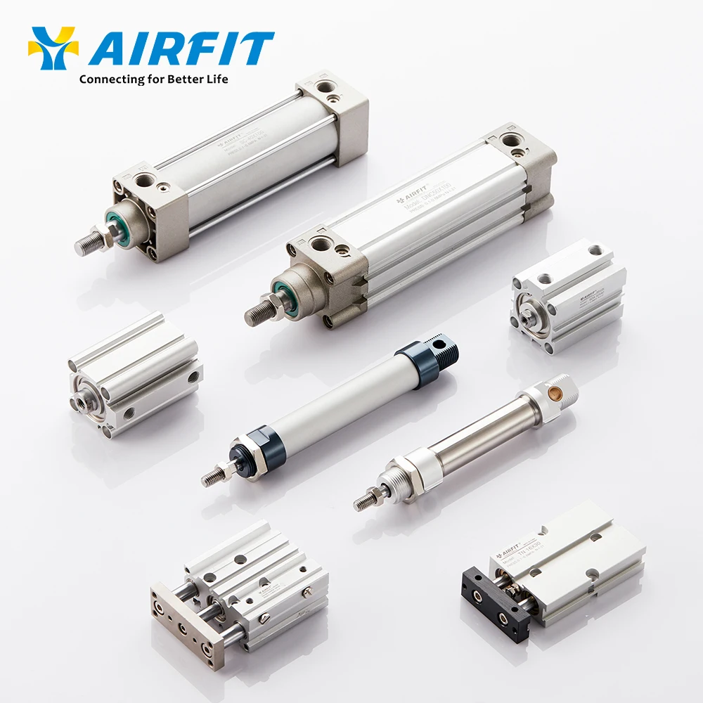 AIRTIT MI Long Мини пневматический цилиндр из нержавеющей стали