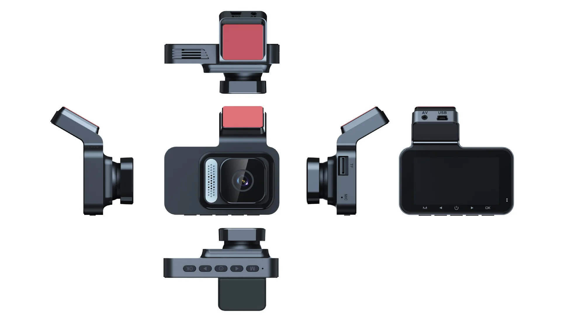 Dual Channels Front and Back Vehicle Video Recorder 3.0 Inch Screen WIFI GPS Dash Cam Car Dvr with APP