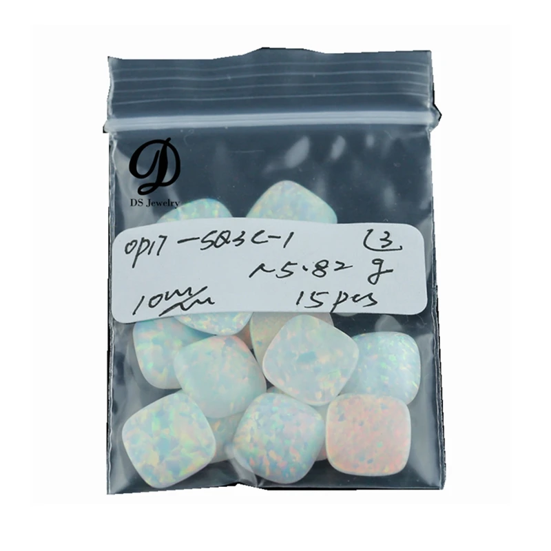 Синтетический Опал OP17 с белоснежной подушкой кабошон белый опал