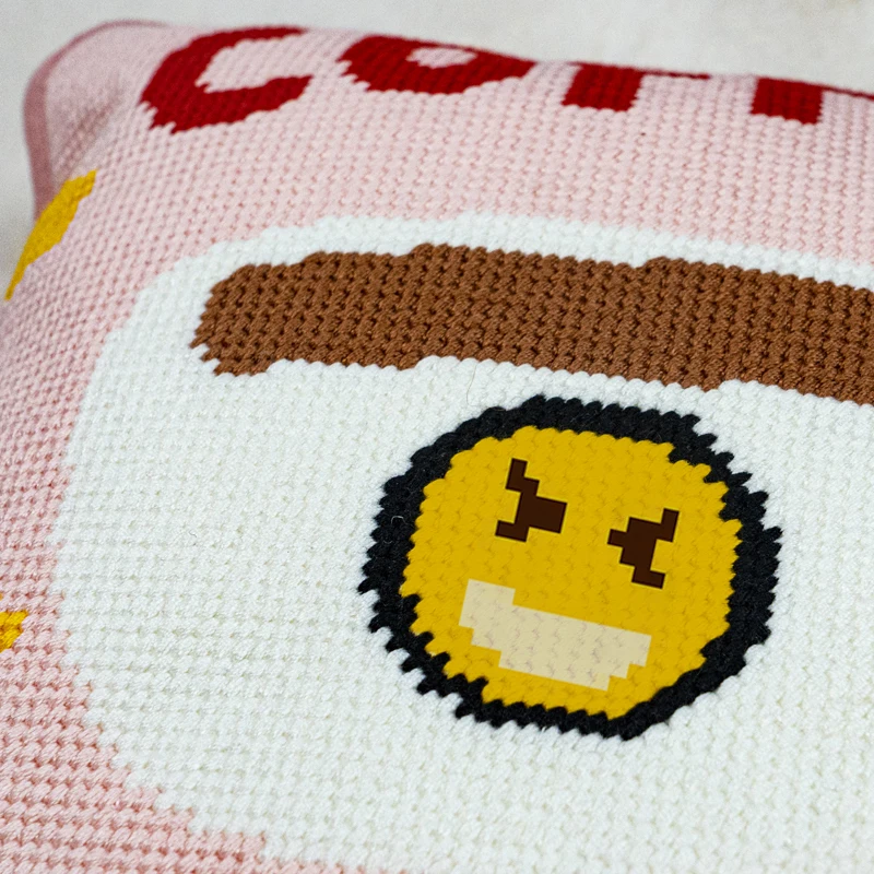 Custom Letter Design Style Luxury Office Throw Cushion Cover Home Decoration Embroidery Needlepoint Pillow Case decorative